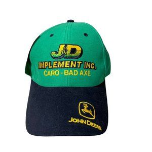 John Deere Implement Inc Baseball Cap Hat Caro Bad AXe